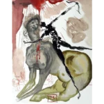 Salvador Dalí. La Divina Comedia. Xilografía a color Le Minotaure.