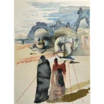 Salvador Dalí. La Divina Comedia. Xilografía a color Avarice et prodigalité.