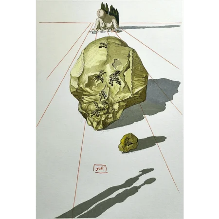 Salvador Dalí. La Divina Comedia. Xilografía a color Le Supplice des hypocrites.
