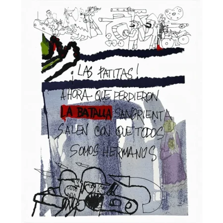 Bororo Nicanor Parra. Serigrafía a color ¡Las Patitas!