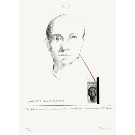 Roser Bru serigrafía intervenida a mano Miguel Hernández