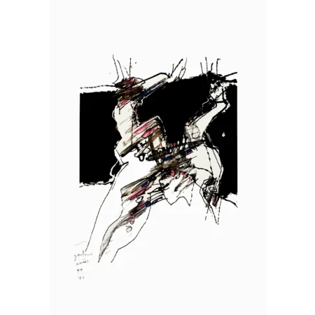 Guillermo Núñez serigrafía Cuerdas inmóviles