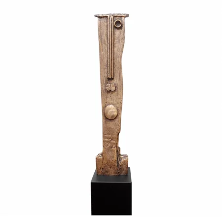 Hugo Marín escultura en bronce sobre base de metal