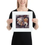 Grabado a color titulado Flores y cuerpos en el espacio - Imagen 2