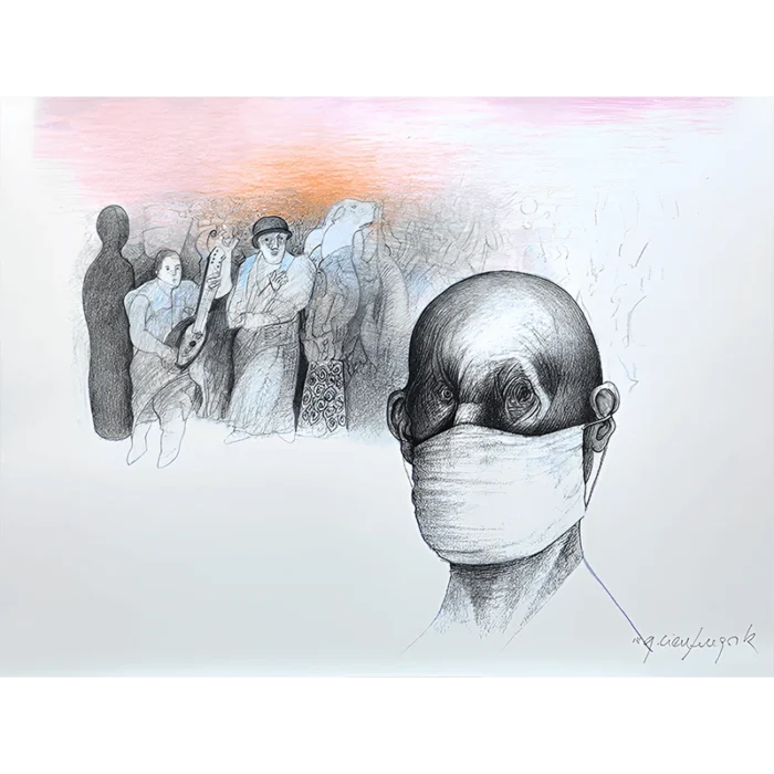 Gonzalo Cienfuegos grabado a color Sin título