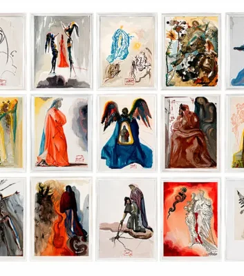Análisis profundo de la serie xilográfica de Dalí sobre la obra de Dante. Historia del encargo italiano, técnica de grabado y simbolismo surrealista.