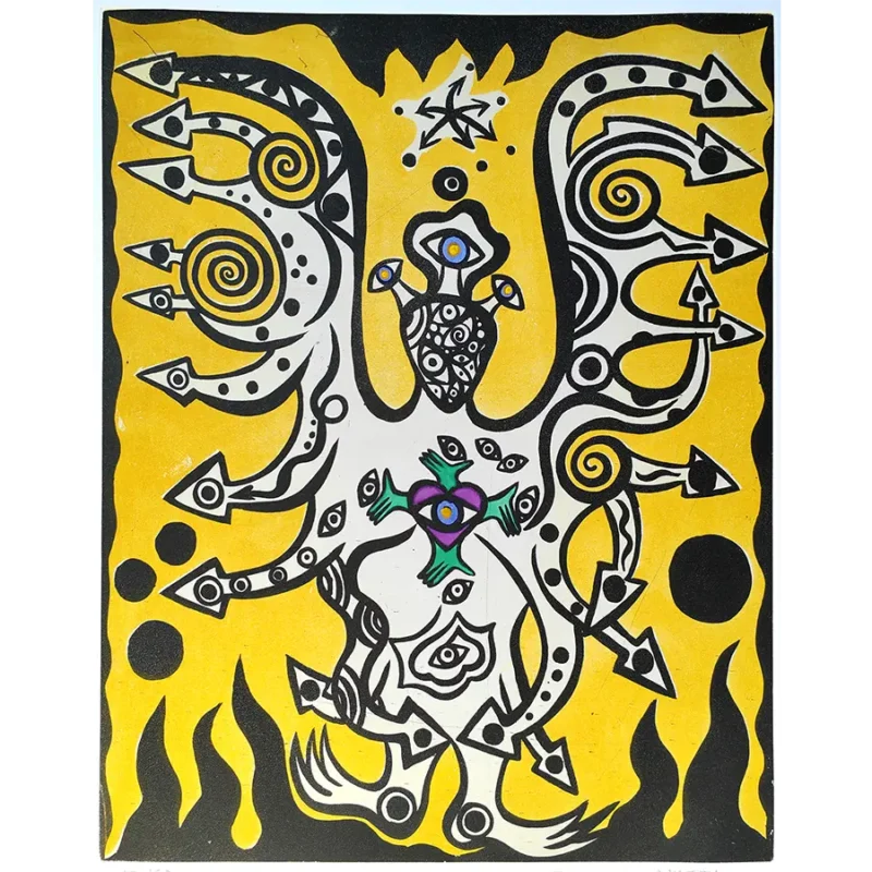 Federica Matta - Aguafuerte intervenida a mano Composition IIII