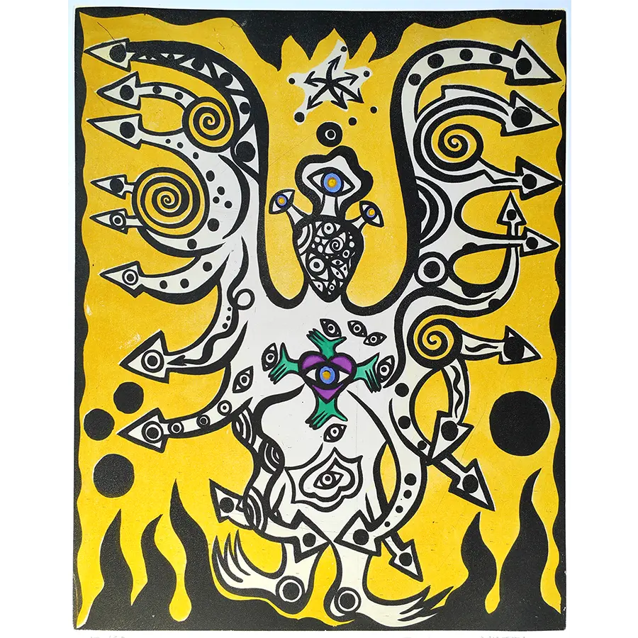 Federica Matta - Aguafuerte intervenida a mano Composition IIII Federica Matta - Aguafuerte intervenida a mano Composition IIII