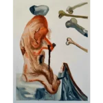 Salvador Dalí Xilografía a color Les Trompeurs
