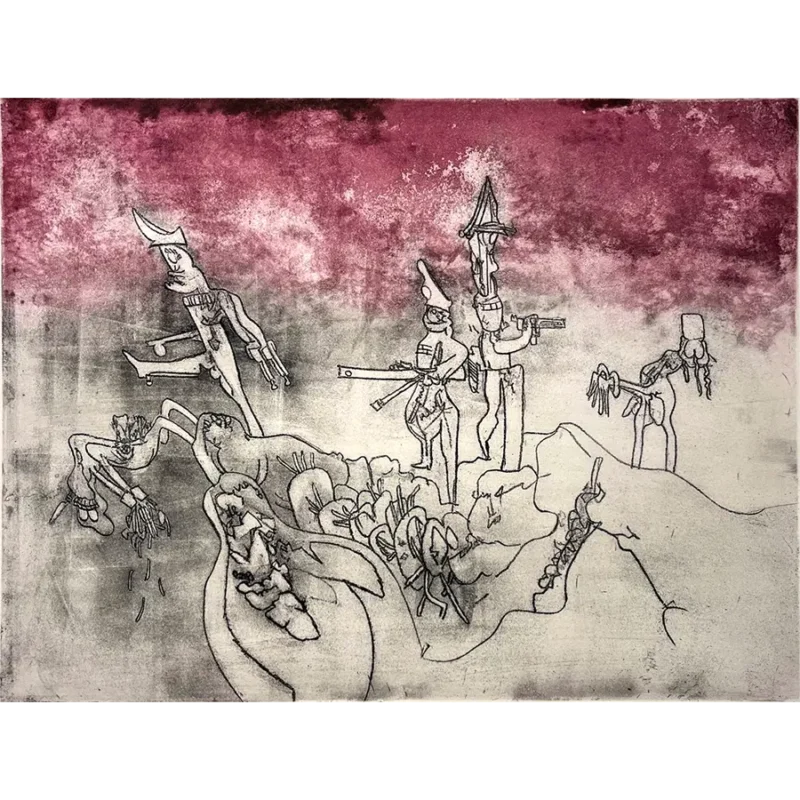 Roberto Matta Judgments Soldiers defending the master race