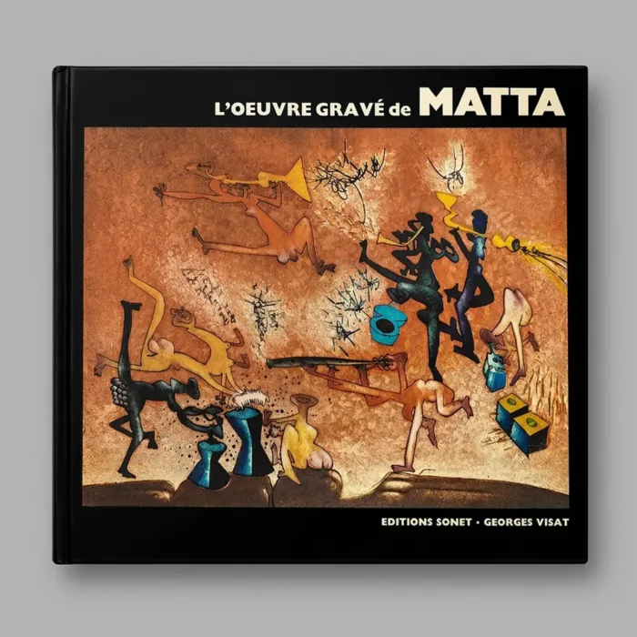 Catálogo de Roberto Matta donde aparece grabado FMR