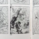 Página de catálogo de Roberto Matta donde aparece grabado FMR