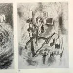 Página de catálogo donde aparece litografía Roberto Matta Tout se tient